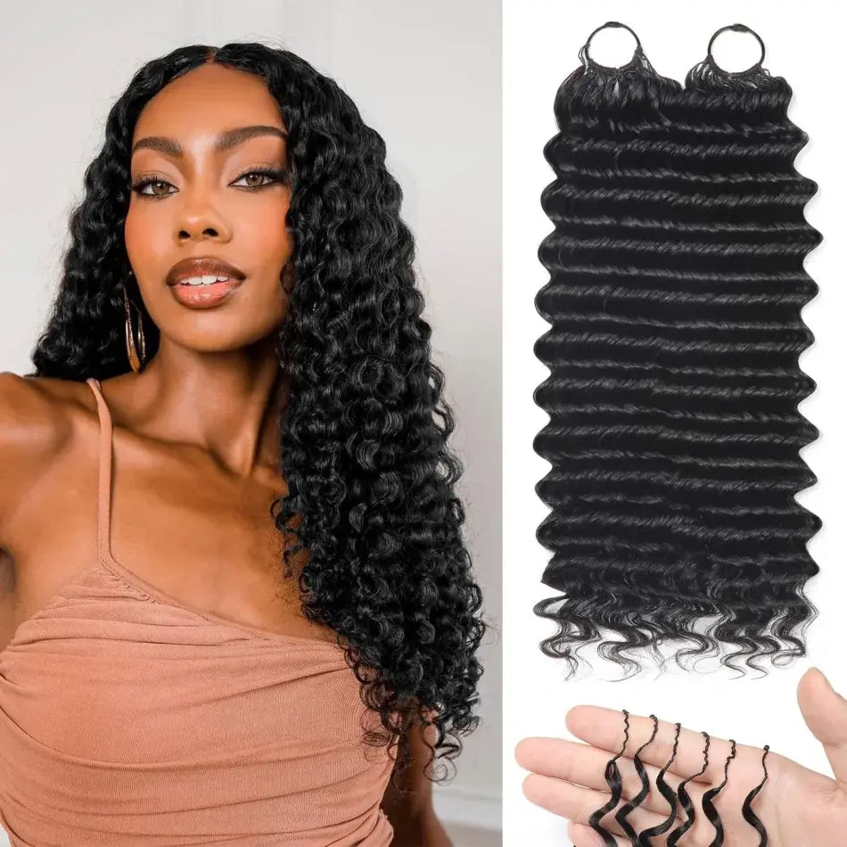 Curly Crochet Braiding Hair Extensions — 100% Human Hair