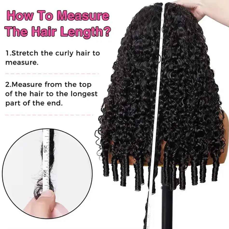 Melted Hair Curly Wig Glueless Headband Wig