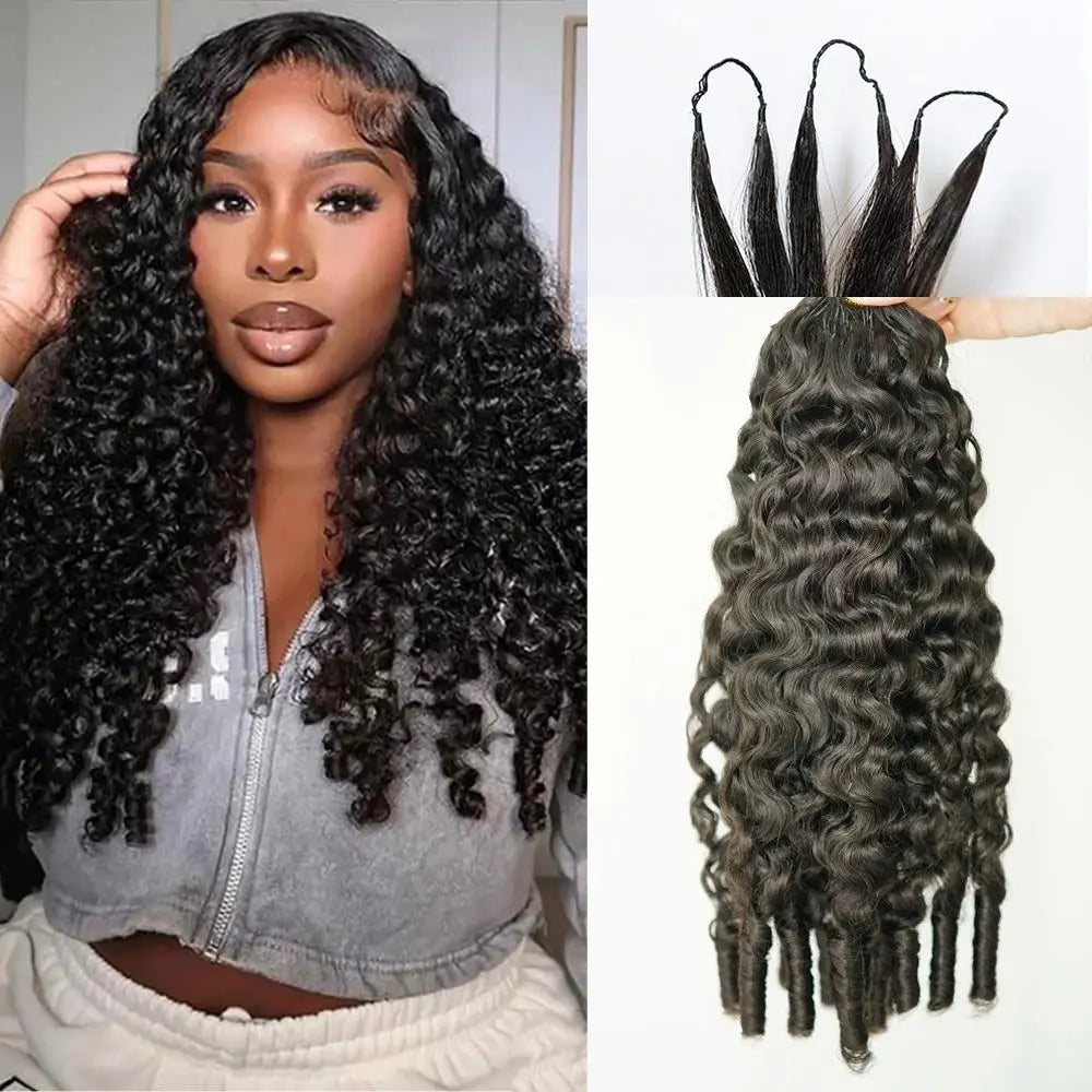 Kinky Curly Crochet Braiding Hair Extensions — 100% Human Hair