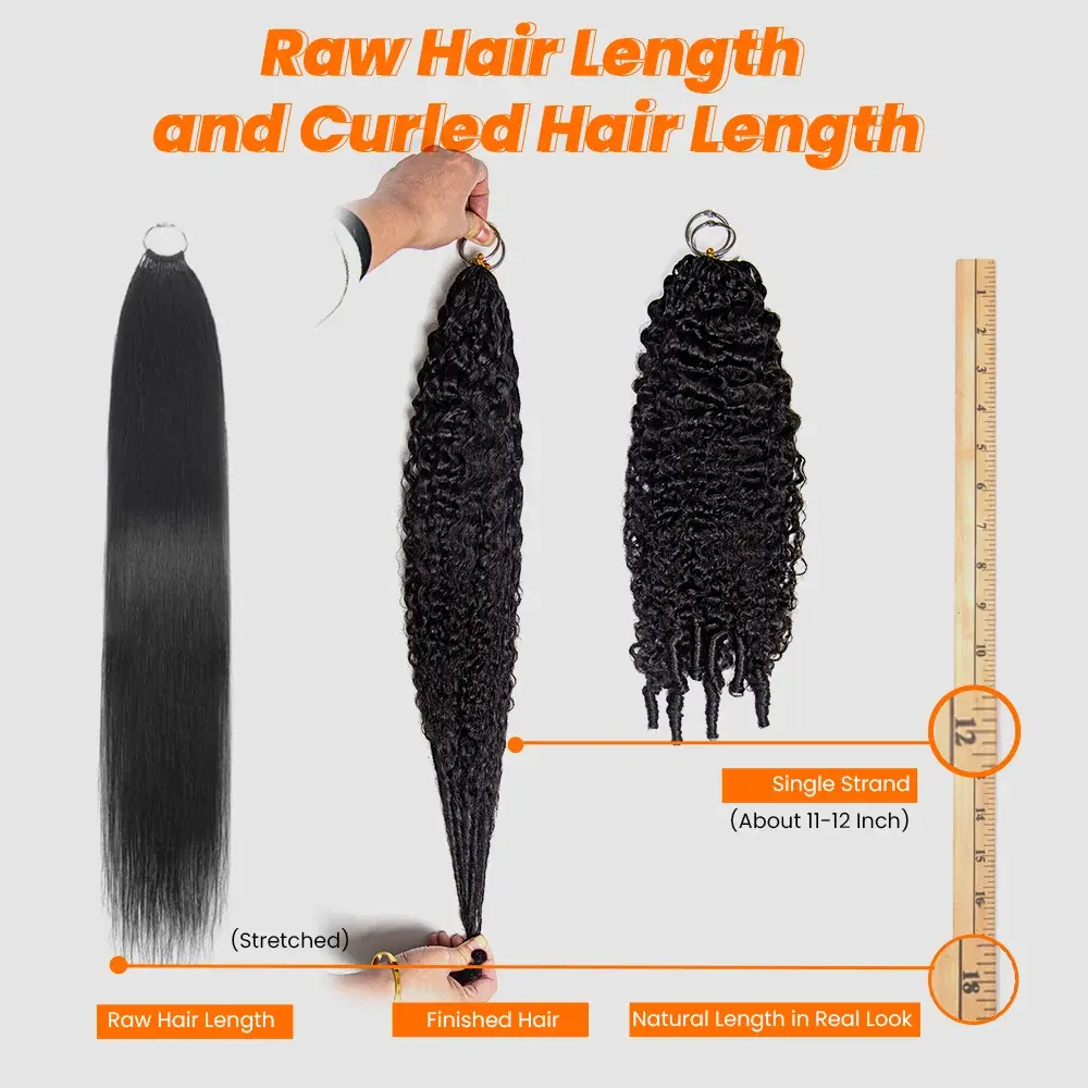 Highlight Kinky Curly Crochet Braiding Hair Extensions — 100% Human Hair