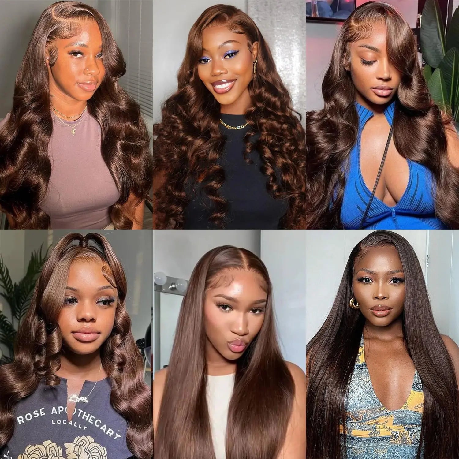 Melted Hair 180% Density Brown Body Wave Wig Glueless 13x6 Frontal Wig