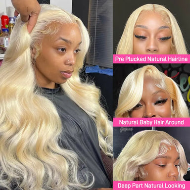 3 Second Install | 613 Blonde Body Wave No-Lace Glueless Half Wig