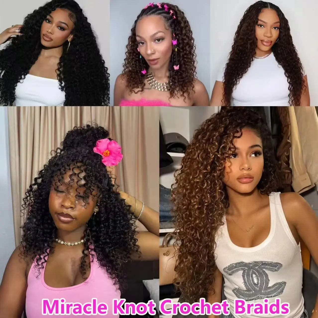 Kinky Curly Crochet Braiding Hair Extensions — 100% Human Hair
