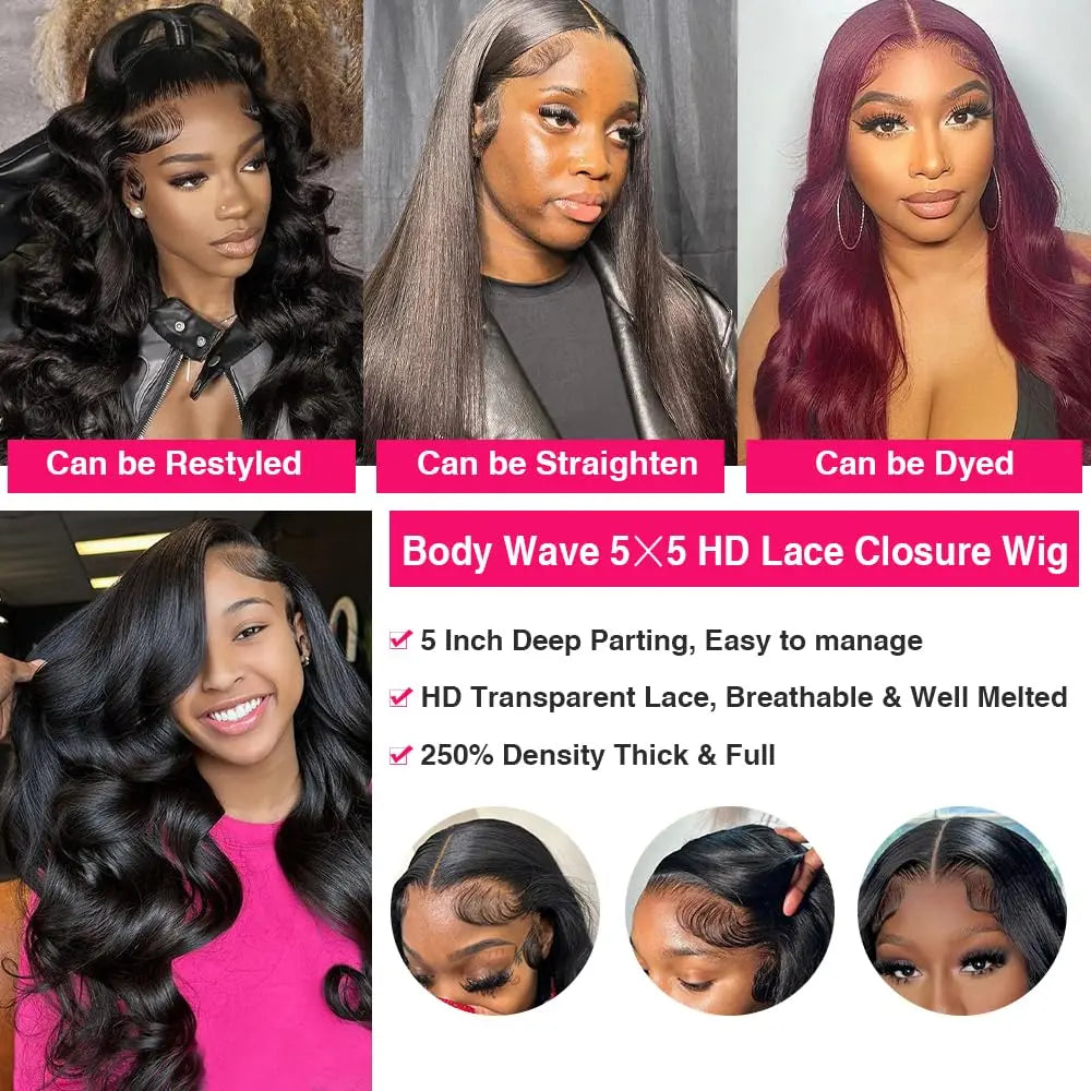 Melted Hair Body Wave Wig Glueless 13x6 Frontal Wig — Pre-Plucked