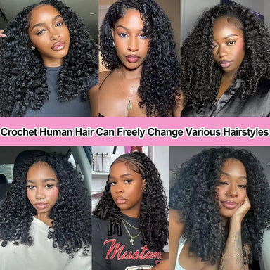 Kinky Curly Crochet Braiding Hair Extensions — 100% Human Hair