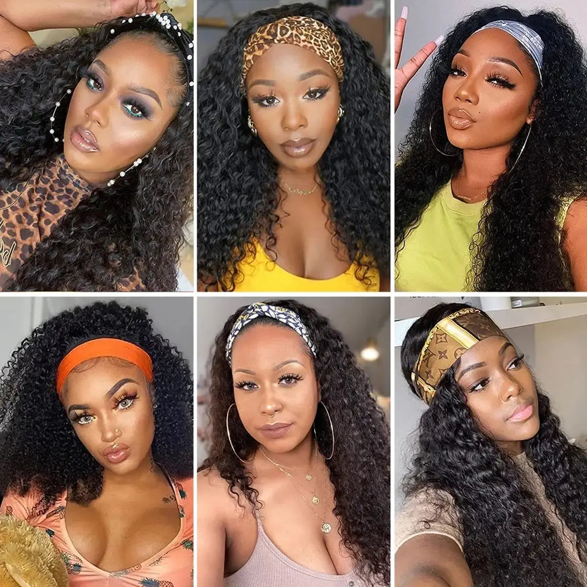 Quick Clip Wig | Deep Wave No-Lace Glueless Headband Wig