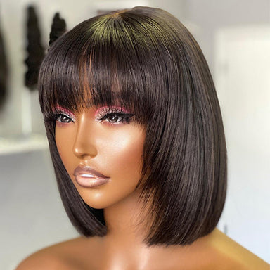 Trendy Short Cut Bob Wig With Bangs | Beginner Friendly