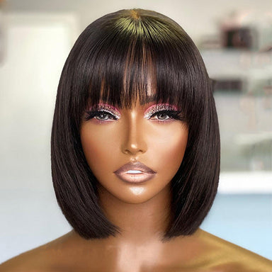Trendy Short Cut Bob Wig With Bangs | Beginner Friendly