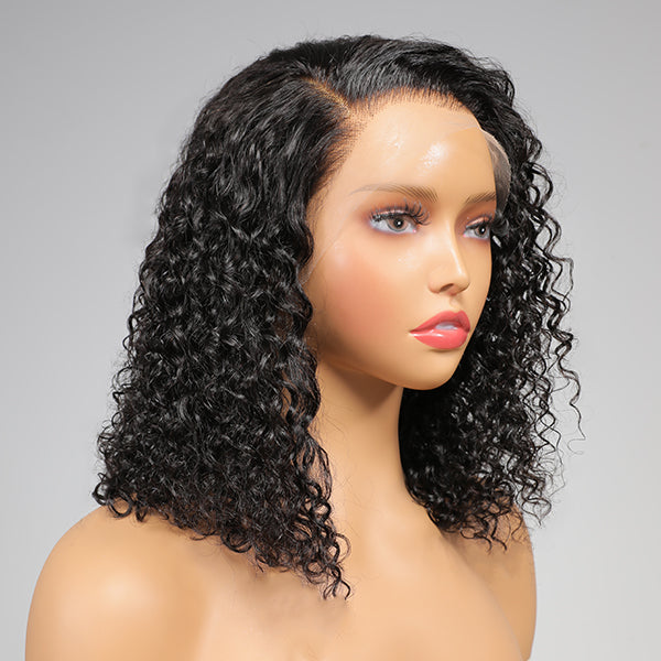 Cute Flower Curly Side Part 13x4 Undetectable Lace Frontal Wig - US Only