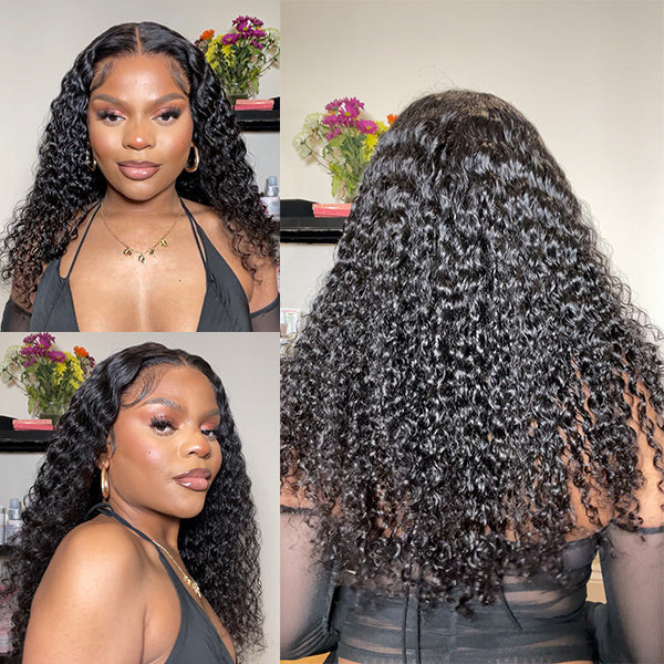 Halo Hair Style Hair 180% Density Deep Wave Glueless 13x4 Frontal Lace Wig - US Only