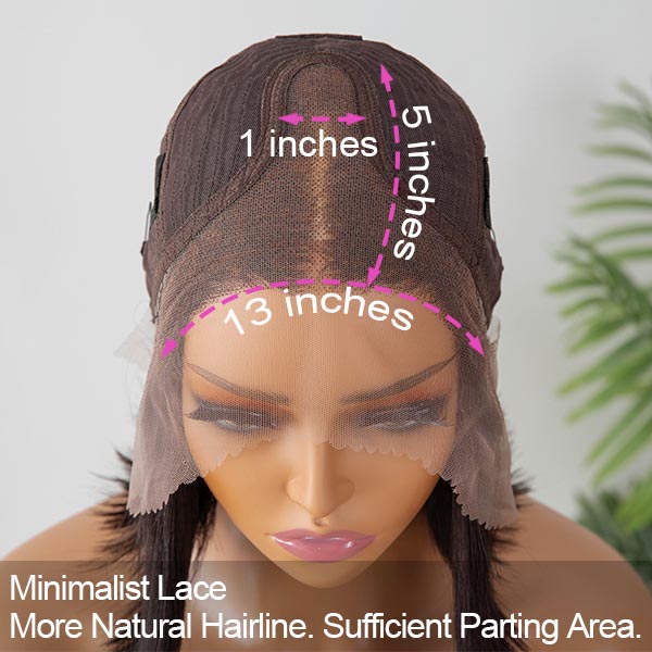 Pre-bleached Glueless Middle Part Wide T Lace Bob Wig 100% Human Hair | Easy & Daily- US Only