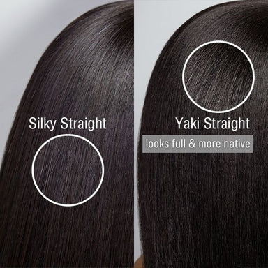 Exclusive Discount | Put On and Go Realistic Glueless Yaki Straight Bob With Bangs Minimalist Lace Wig 100% Human Hair